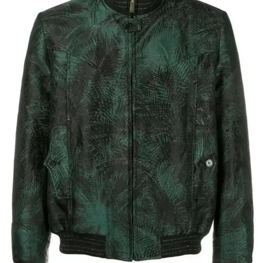 [BUNJANG] Saint Laurent Palm Tree Pattern Bomber Jacket Size 50 / 생로랑 팜트리 패턴 봄버 자켓 50사이즈