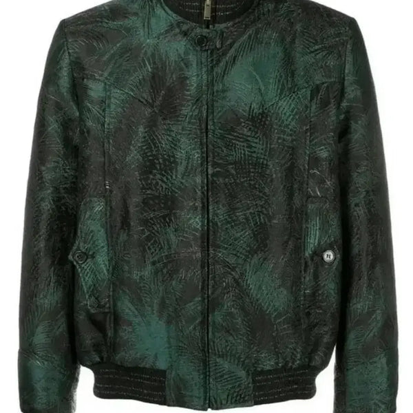 [BUNJANG] Saint Laurent Palm Tree Pattern Bomber Jacket Size 50 / 생로랑 팜트리 패턴 봄버 자켓 50사이즈