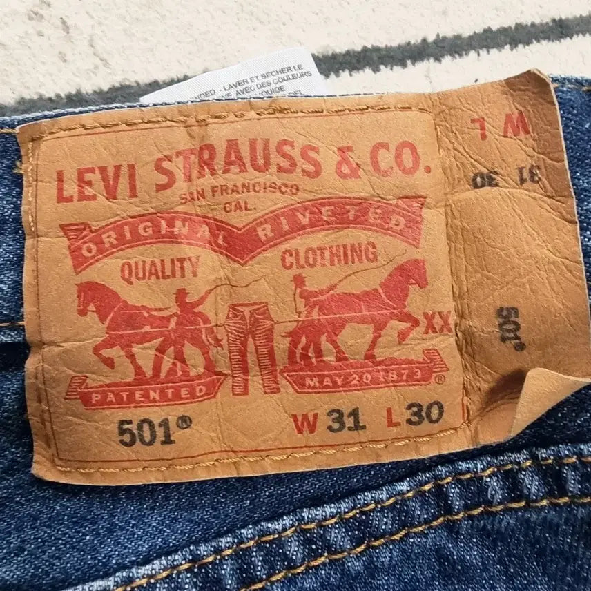 [BUNJANG] Levi's 501 Mid-Wash Straight Button-Fly Jeans Size 31x30 / 리바이스 중청 501 스트레이트 버튼플라이 사이즈 31X30