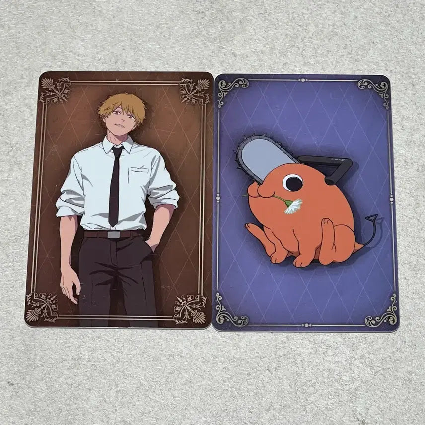[BUNJANG] Chainsaw Man x Collab Cafe Lucky Draw Photocard Pochita & Denji Bundle Set / 일괄)체인소맨 콜라보카페 콜카 럭키드로우 럭드 포토카드 포치타 덴지