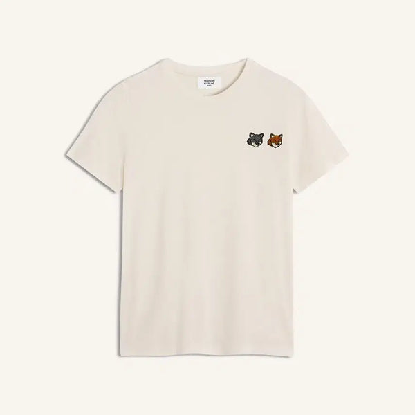[BUNJANG] Maison Kitsuné Double Fox Head Short Sleeve T-Shirt Latte / 메종키츠네 더블폭스헤드 반팔 라떼