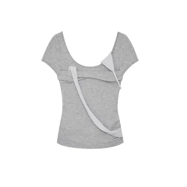 [BUNJANG] Cassico Peek-a-boo Top Gray / 카시코 피카부 탑 그레이 Peek-a-boo Top Gray