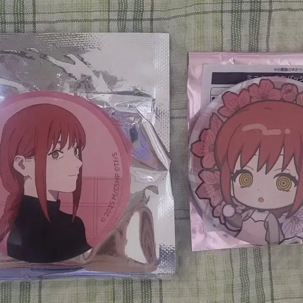 [BUNJANG] Chainsaw Man Makima Can Badge Set with Postcard (Cafe Collaboration & Sunshine City) / 체인소맨 마키마 캔뱃지 2종+엽서 세트 (카페 콜라보 & 선샤인시티)