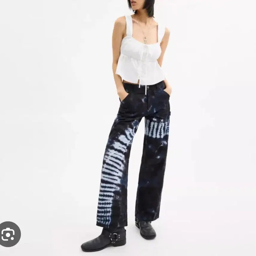 [BUNJANG] Coach Tie-Dye Pattern Wide Pants / 코치 타이다이 패턴 와이드 팬츠
