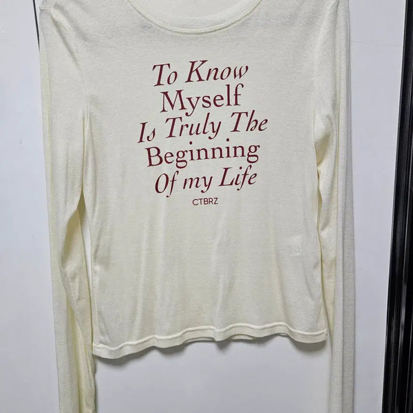 [BUNJANG] Citybreeze Life Lettering Long Sleeve T-Shirt / 시티브리즈 라이프 레터링 긴팔 티셔츠