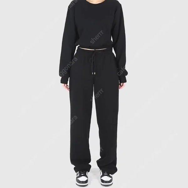 [BUNJANG] Black Training Pants / 구즈 일자 트레이닝pt 트레이닝팬츠 블랙