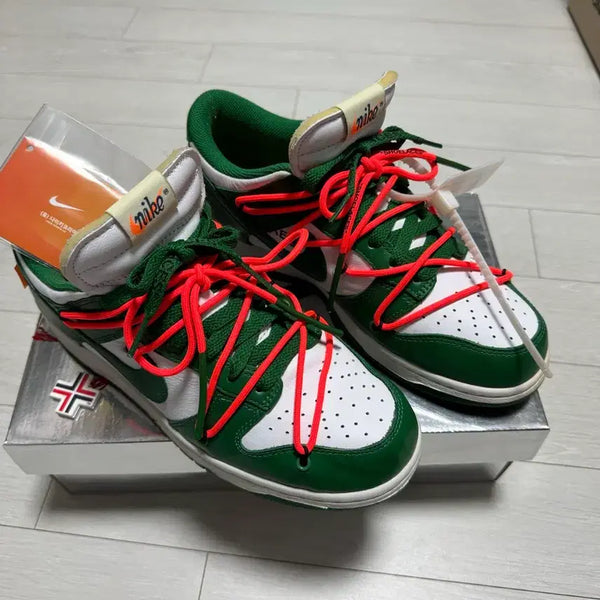 [BUNJANG] Nike x Off-White Dunk Low Pine Green / 이번주거래시[255] 나이키 x 오프화이트 덩크 로우 파인 그린