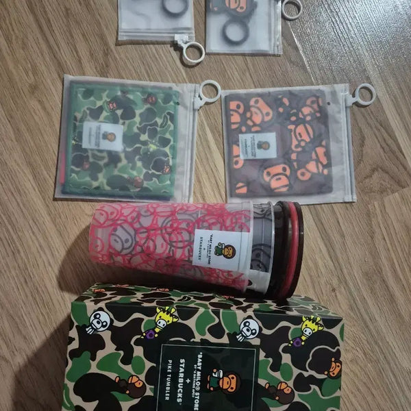 [BUNJANG] BAPE x Starbucks Milo Collaboration Keychain, Coaster, Reusable Cup / 베이프 스타벅스 마일로 키링, 코스터, 리유저블