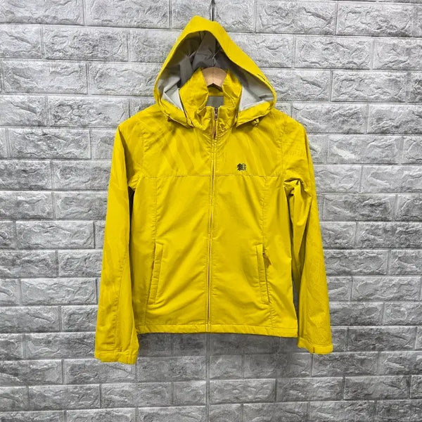 [BUNJANG] Kolon Yellow Hooded Windbreaker Jacket Women's Size 90 / 코오롱  옐로우 후드 여자  바람막이 사이즈 90