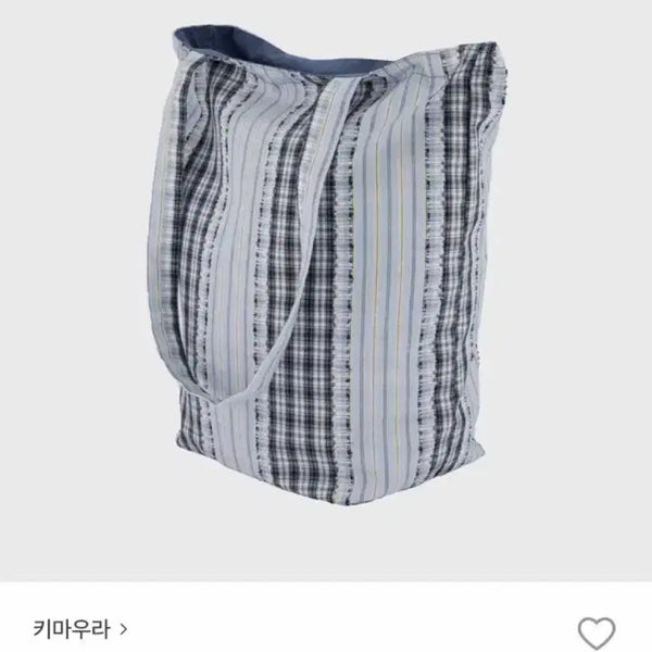 [BUNJANG] KIMAURA Striped Patchwork Shoulder Bag (Blue) / KIMAURA 키마우라 Striped Patchwork Bag(Blue)
