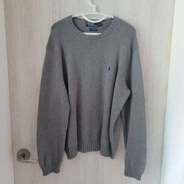 [BUNJANG] Polo Ralph Lauren Grey Knit Sweater XL / 폴로 랄프로렌 그레이 니트 스웨터