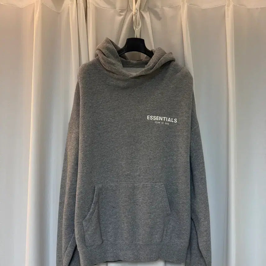 [BUNJANG] Fear of God Essentials Hoodie Grey M / 피어오브갓 에센셜 후드티 그레이 M