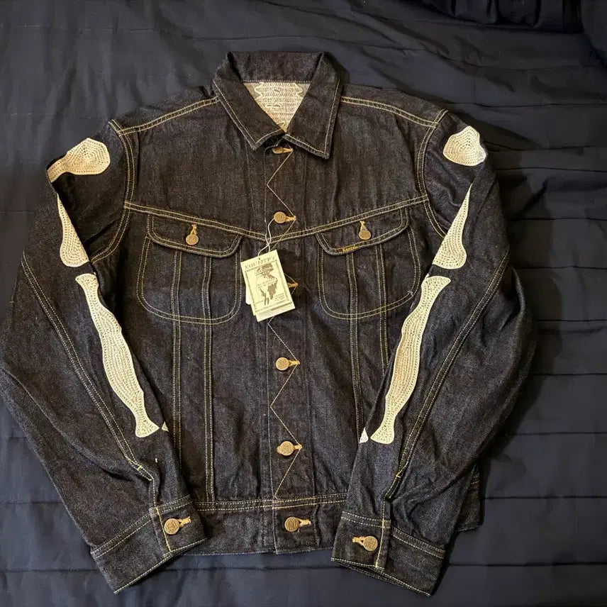 [BUNJANG] Kapital 11.5oz Denim Mexican Tuxedo Westerner Bone Jacket Indigo Size 44 / [44] 캐피탈 11.5온즈 데님 멕시칸 턱시도 웨스터너 본 자켓