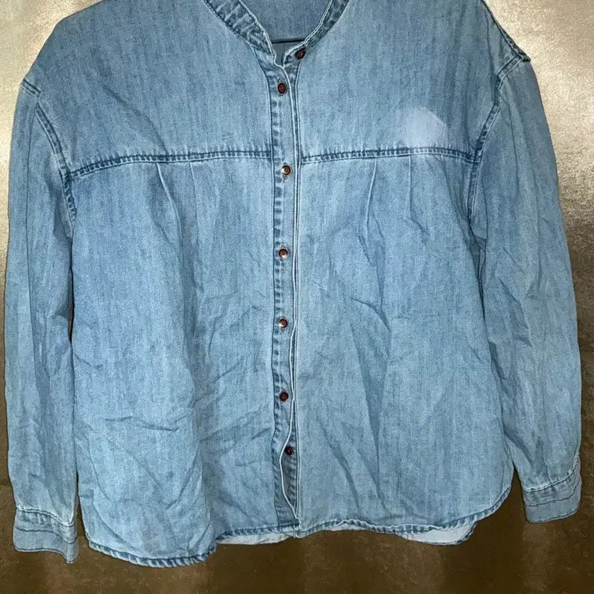 [BUNJANG] Light Wash Denim Shirt (Women's, Medium) / 청 데님 셔츠 남방 m