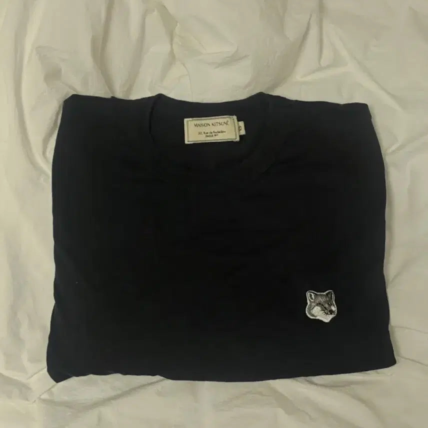 [BUNJANG] Maison Kitsuné Grey Fox Short Sleeve T-Shirt Black XS / 메종키츠네 그레이폭스 반팔 블랙 xs