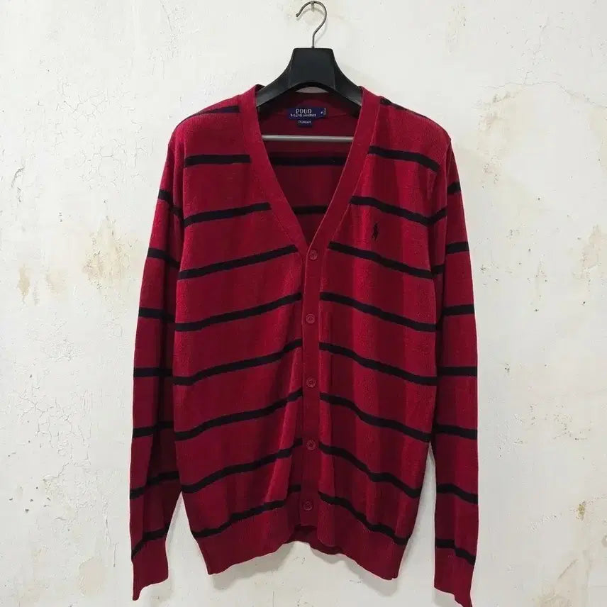 [BUNJANG] Polo Ralph Lauren Striped Cardigan L / 폴로 랄프로렌 스트라이프 가디건 L
