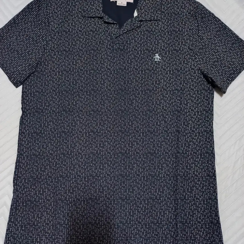 [BUNJANG] Munsingwear Pattern Short-Sleeve Shirt Navy Size M / 먼싱웨어 패턴 반팔셔츠