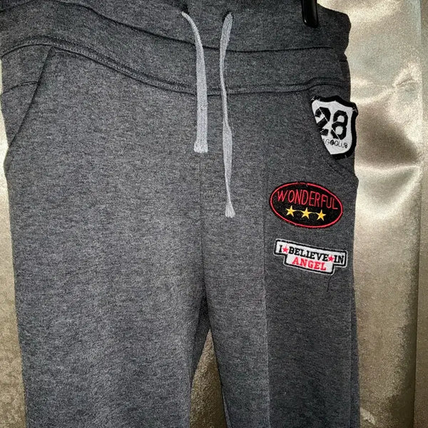 [BUNJANG] Patch Point Grey Training Pants / 패치 포인트 회색 트레이닝 바지 30