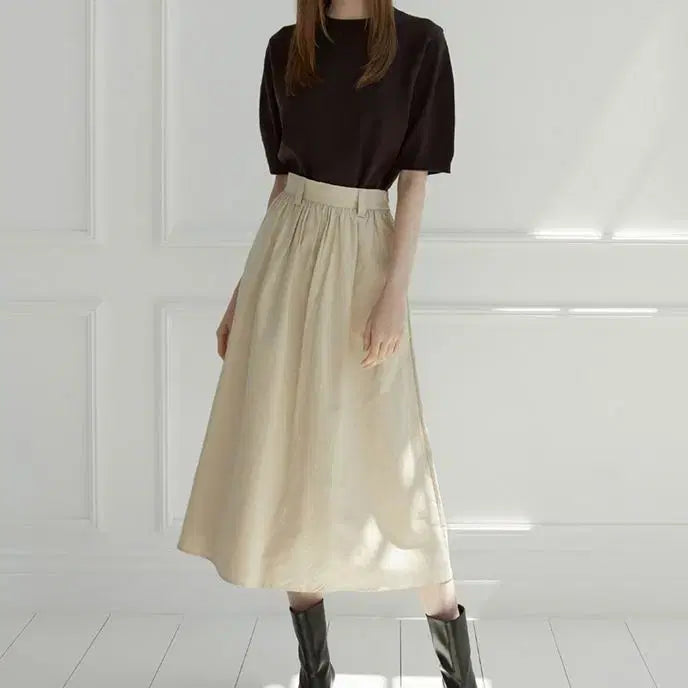 [BUNJANG] Amour Murur Shirring Cotton Skirt M / 아무르무아르 셔링 코튼 스커트 M