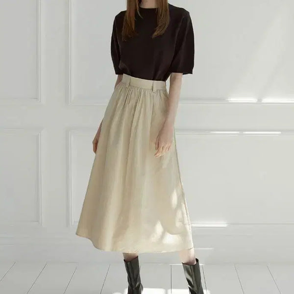 [BUNJANG] Amour Murur Shirring Cotton Skirt M / 아무르무아르 셔링 코튼 스커트 M