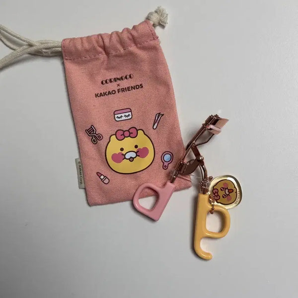 [BUNJANG] Corineco Kakao Friends Choonsik Eyelash Curler + Pouch Set / 코링코 카카오 프렌즈 춘식이 뷰러 + 파우치 세트