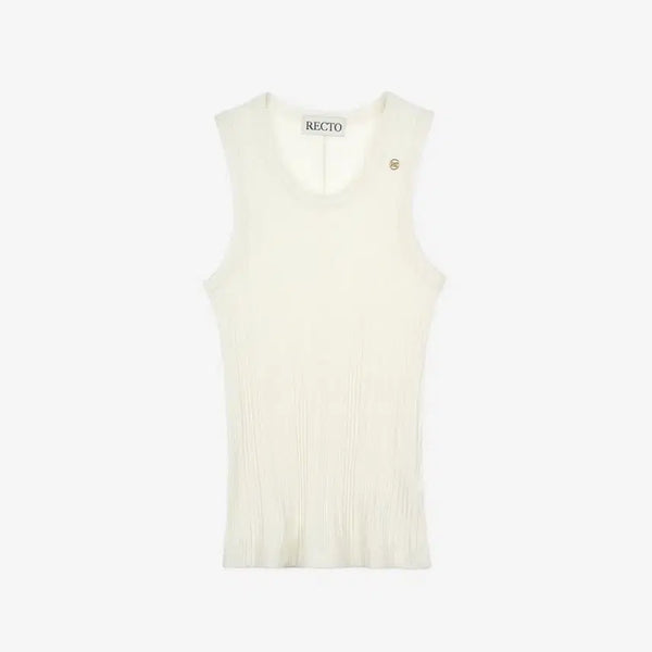 [BUNJANG] RECTO Sleeveless Cream Tank Top XL / [XL] 렉토 슬리브리스 크림 나시