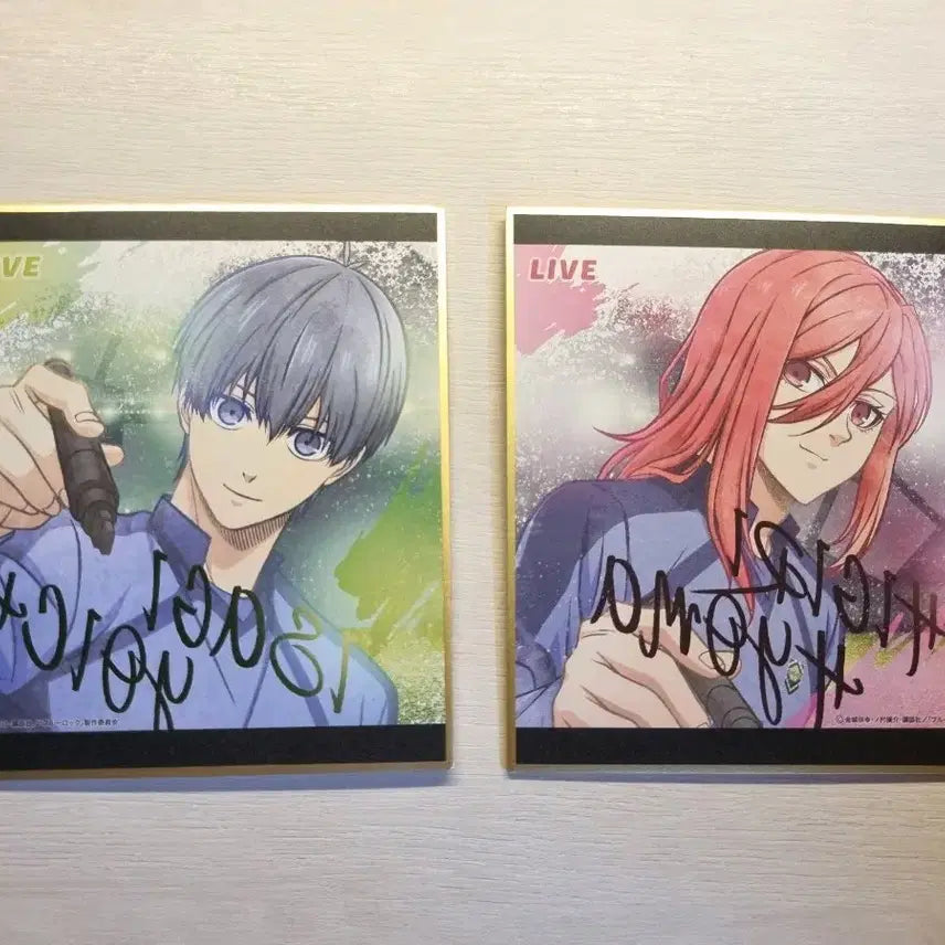 [BUNJANG] Blue Lock Isagi Yoichi & Chigiri Hyoma Signed Shikishi Board (Unsealed) / [단순개봉] 블루록 이사기 치기리 싸인색지