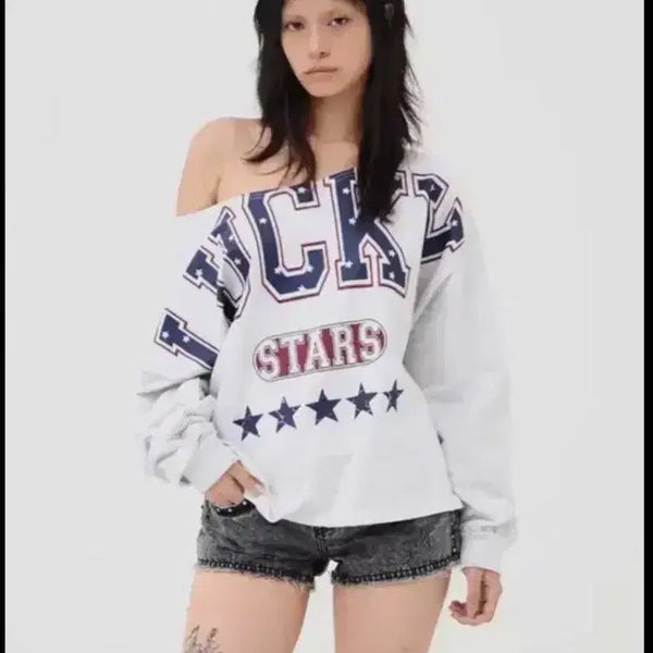 [BUNJANG] Expired Girl Lucky Star Sweatshirt / 익스파이어드걸 expired girl 럭키스타 스웻셔츠
