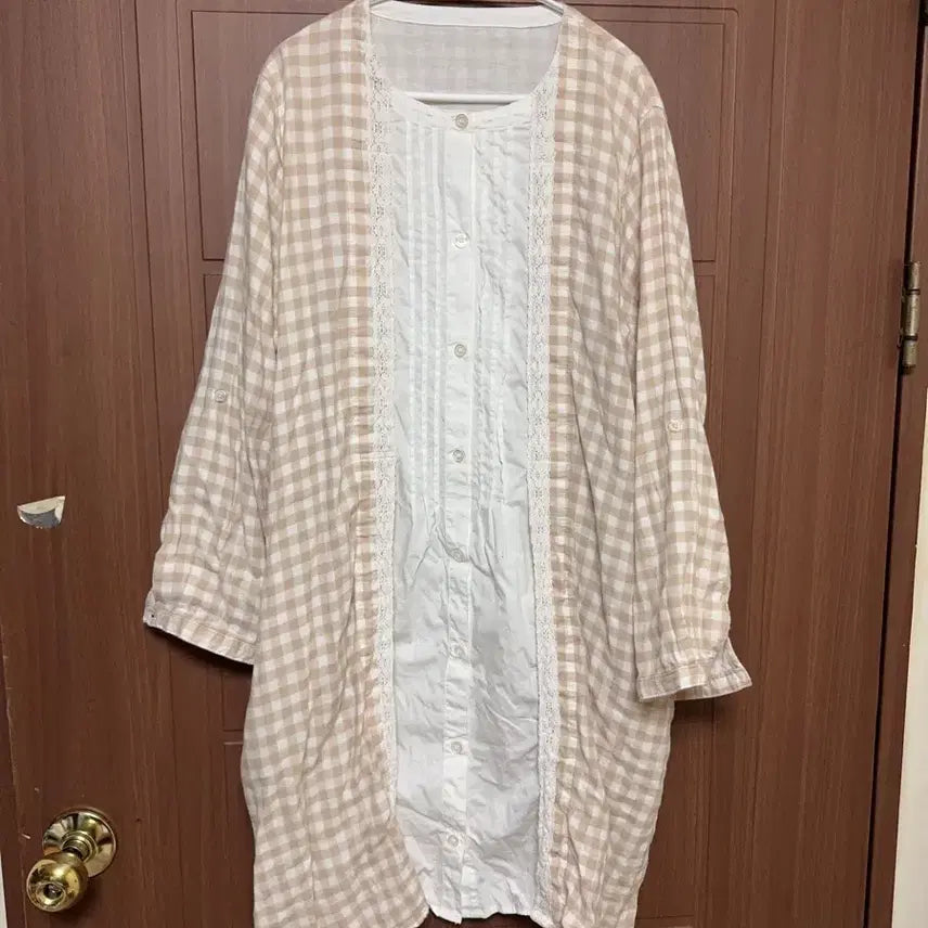 [BUNJANG] Morrigal Hagumi Vintage Gingham Check Lace Dress Yellow Beige / 모리걸 하구미 빈티지 깅엄 체크 레이스 옐로우 베이지 바선생 원피스