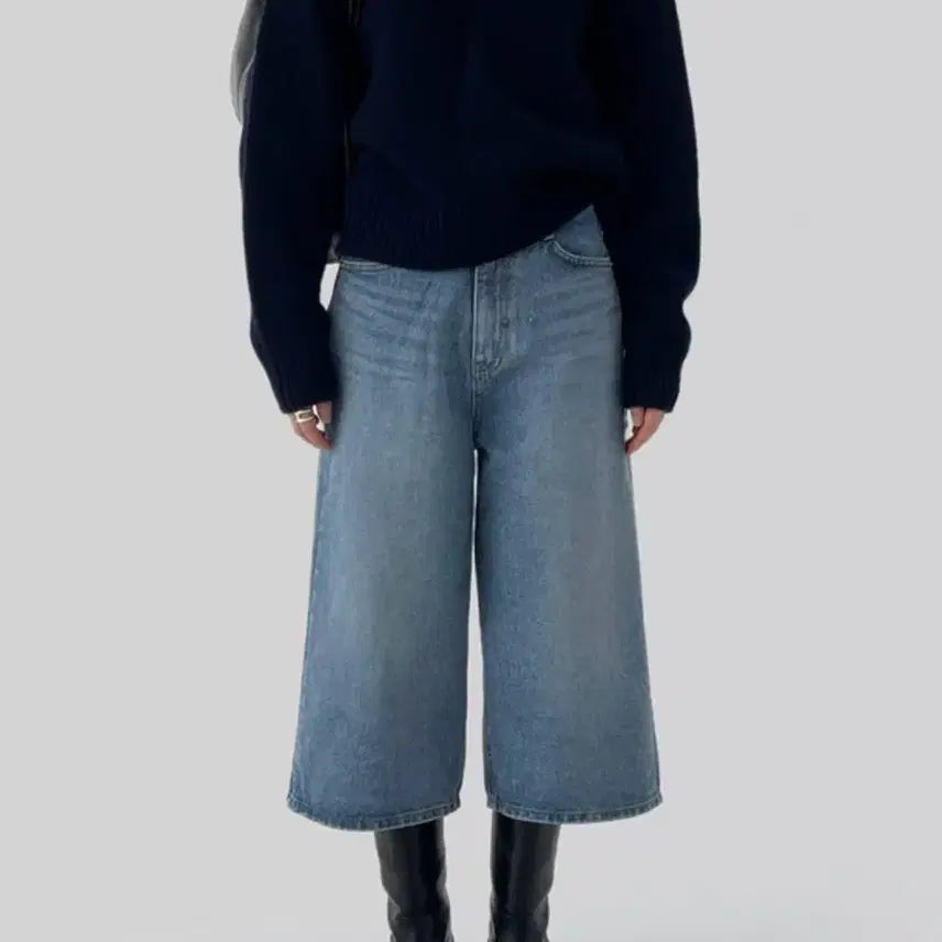 [BUNJANG] Autumn 7-Part Denim Pants / 어텀 비틀7부데님