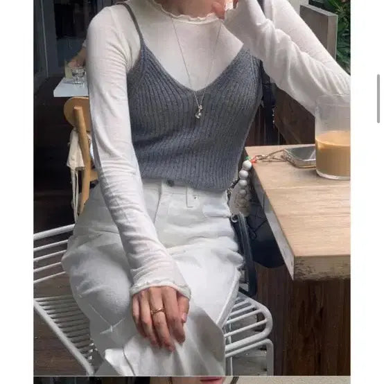 [BUNJANG] Mignewette Bustier Cashmere Blend / 미뉴에트 뷔스티에