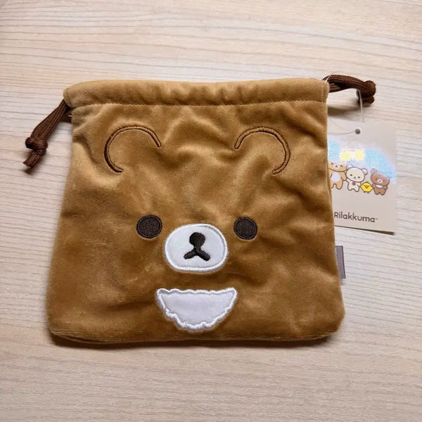 [BUNJANG] San-X Koguma Face Pouch / 산엑스 코구마 얼굴 조리개 파우치