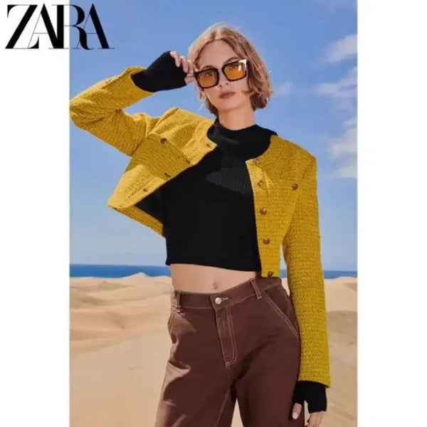 [BUNJANG] Zara Cropped Tweed Jacket XS / 자라 크롭 트위드