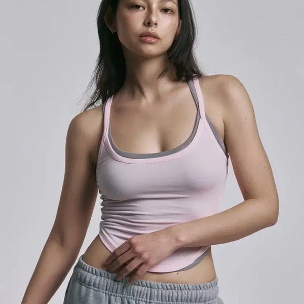 [BUNJANG] Please No Follow Daily Soft Lounge Tank Top Pink / 플리즈노팔로우 데일리 소프트 라운지 탱크탑 핑크