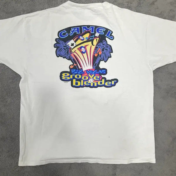 [BUNJANG] Vintage 90s Camel Big Vegas Big Logo Graphic T-Shirt XL / 90s 카멜 big vegas 반팔 xl