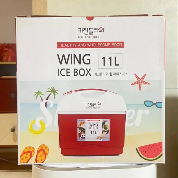 [BUNJANG] Kitchen Flower Wing Ice Box 11L Red (New, Unsealed) / 키친플라워 윙 아이스박스 11L 레드 미개봉 새상품