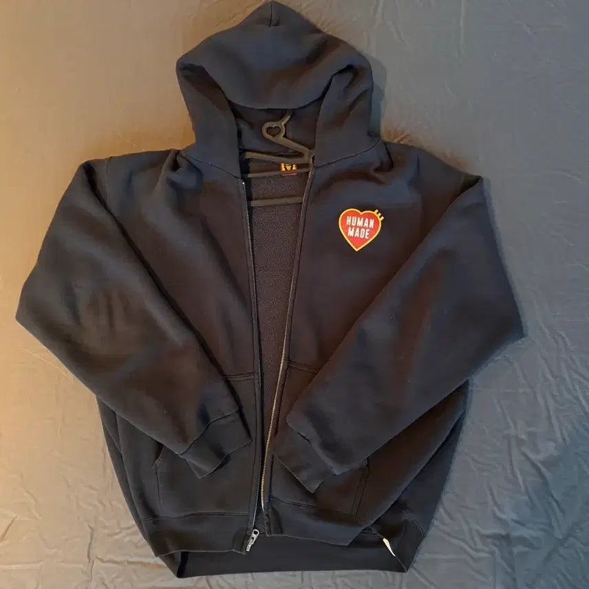 [BUNJANG] Human Made Heart Logo Hooded Zip-Up / 휴먼메이드 하트 로고 후드집업