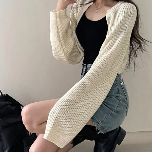 [BUNJANG] Cropped Bolero Cardigan / 크롭 볼레로 가디건