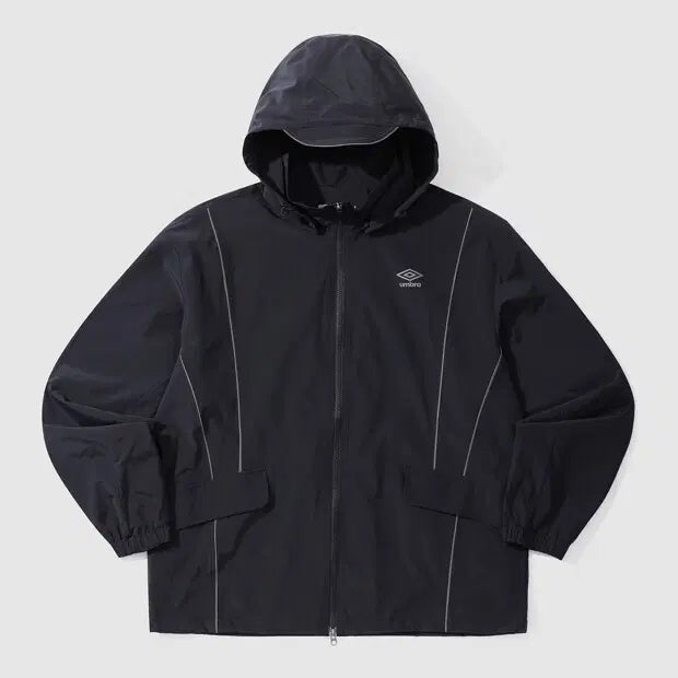 [BUNJANG] Umbro Futurism Hood Detachable Windbreaker Jacket Black / 엄브로 퓨처리즘 후드 디테쳐블 바람막이 자켓 블랙