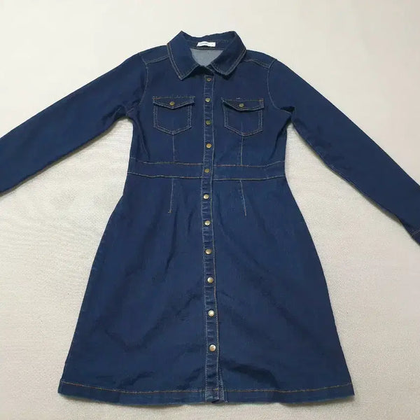 [BUNJANG] Bally Girl Denim Midi Dress / 밸리걸 청 데님 원피스 55 여성85