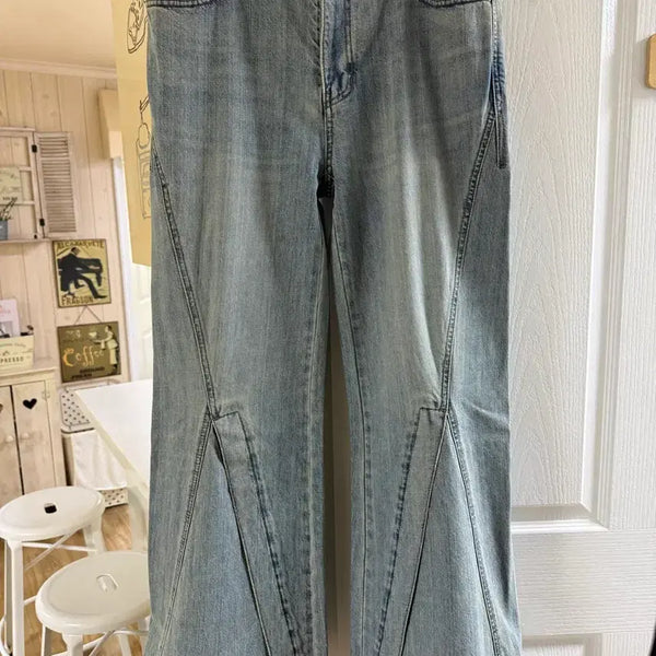[BUNJANG] Juun.J Curved Bootcut Denim Pants / 준지 커브드 부츠컷 데님 46