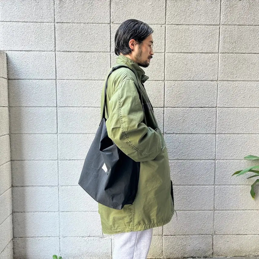 [BUNJANG] Nigel Cabourn Black Cotton Nylon Weather Multi Bag / 나이젤 카본 블랙 코튼 나일론 웨더 멀티백