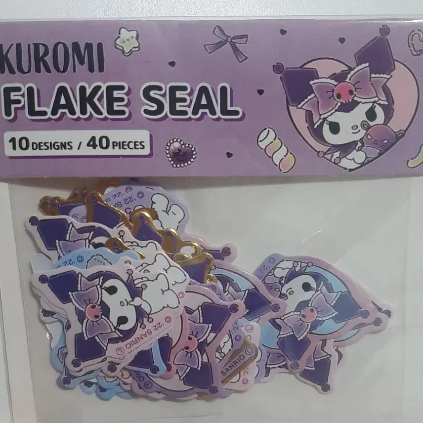 [BUNJANG] Sanrio Kuromi Flake Seal Stickers / 산리오 쿠로미 후레이크 씰 스티커