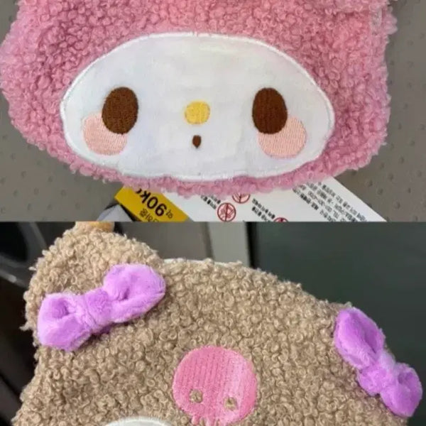 [BUNJANG] Sanrio My Melody Kuromi Fleece Coin Purse / 마이멜로디 / 쿠로미 뽀글이 동전 지갑 (가챠)