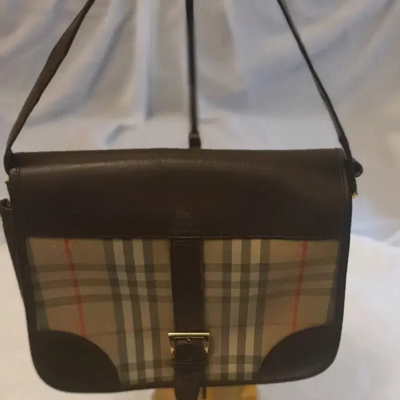 [BUNJANG] Burberry Vintage Haymarket Check Satchel Crossbody Bag / 정품 버버리 빈티지 헤이마켓 체크 사첼 크로스백