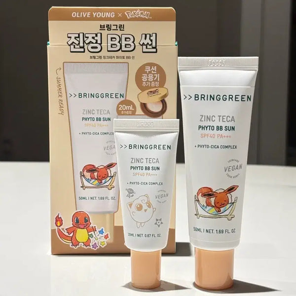 [BUNJANG] Bringgreen Pokemon Zinc-Teka Phyto BB Sun Cream (50ml + 20ml) / 새상품 브링그린 포켓몬 징크테카 파이토 BB 선크림