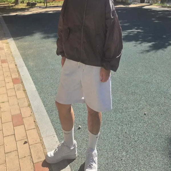[BUNJANG] Wide Sweat Shorts / 새상품)  와이드 스웨트 반바지