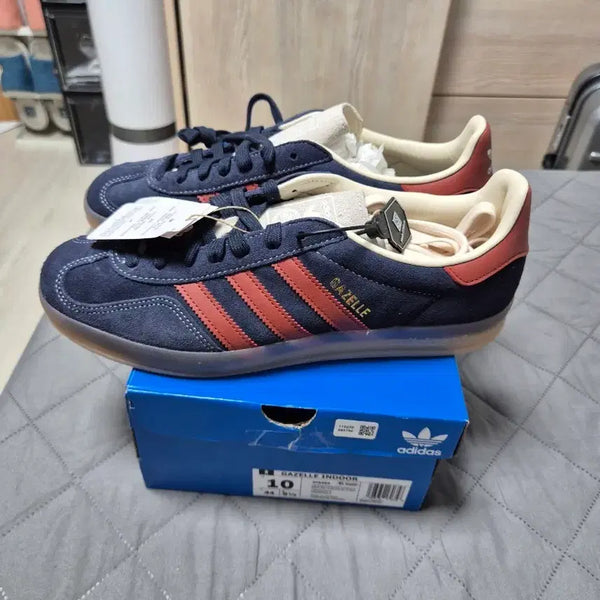 [BUNJANG] Adidas Gazelle Indoor Navy/Red Sneakers / 아디다스 가젤 인도어 네이비/레드 새상품