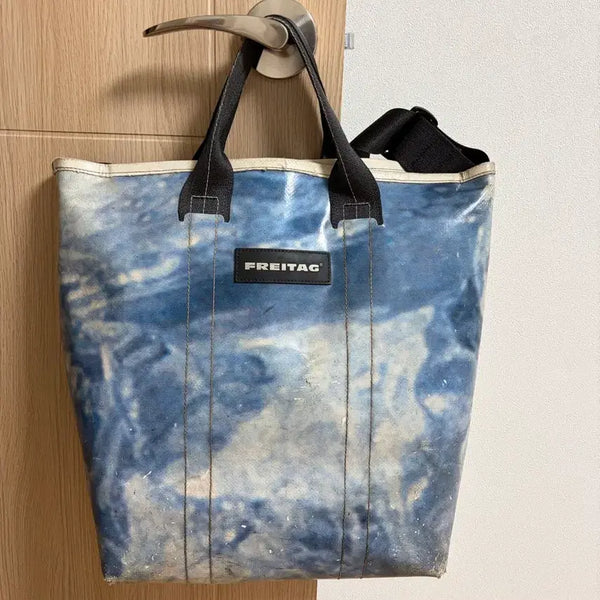 [BUNJANG] Freitag Bob Bag (Mint Tag) - Recycled Canvas Messenger Bag / (민트택O)프라이탁 bob 밥 전사, 구름 하늘 바다