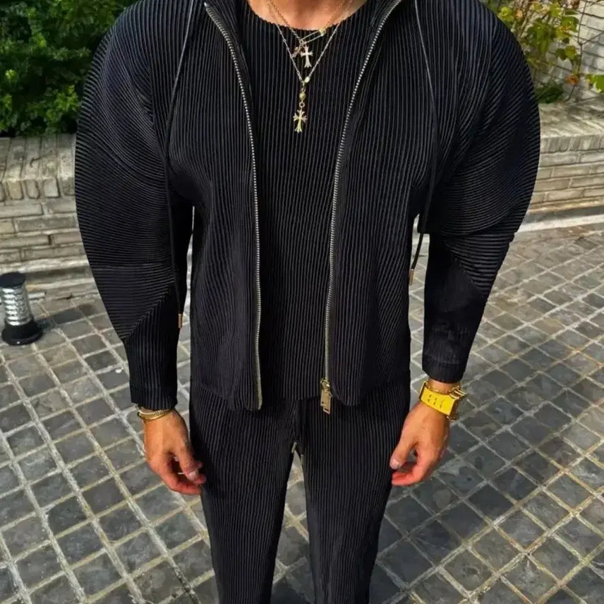 [BUNJANG] Rafinato Pleats Zip-Up Hoodie Size 48 / 라피나토 플리츠 집업 후드 48사이즈